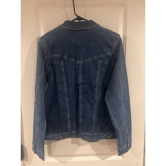 Wrangler Authentics Women's Stretch Denim Jacket, Blue, X-Large - Picture 5 of 9